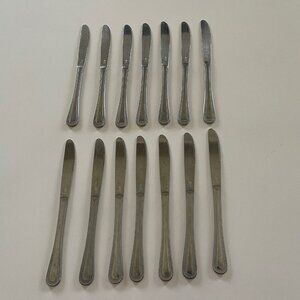 Beaded Edge Dinner Knife Lot 14 Knives Japan Flatware